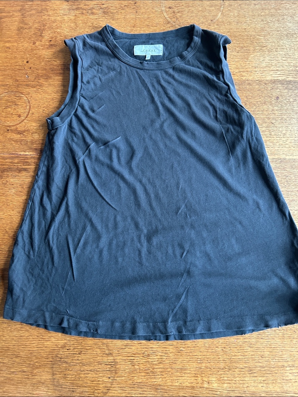 The Great crewneck black tank small medium size 1